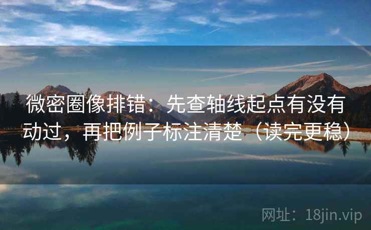 微密圈像排错：先查轴线起点有没有动过，再把例子标注清楚（读完更稳）