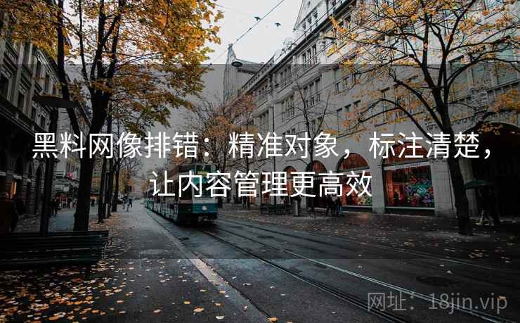 黑料网像排错：精准对象，标注清楚，让内容管理更高效