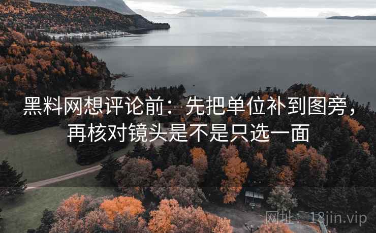 黑料网想评论前：先把单位补到图旁，再核对镜头是不是只选一面