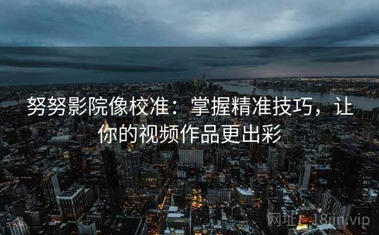 努努影院像校准：掌握精准技巧，让你的视频作品更出彩