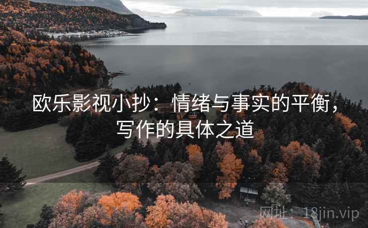 欧乐影视小抄：情绪与事实的平衡，写作的具体之道
